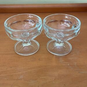 Elegant Clear Glass Dessert Bowls